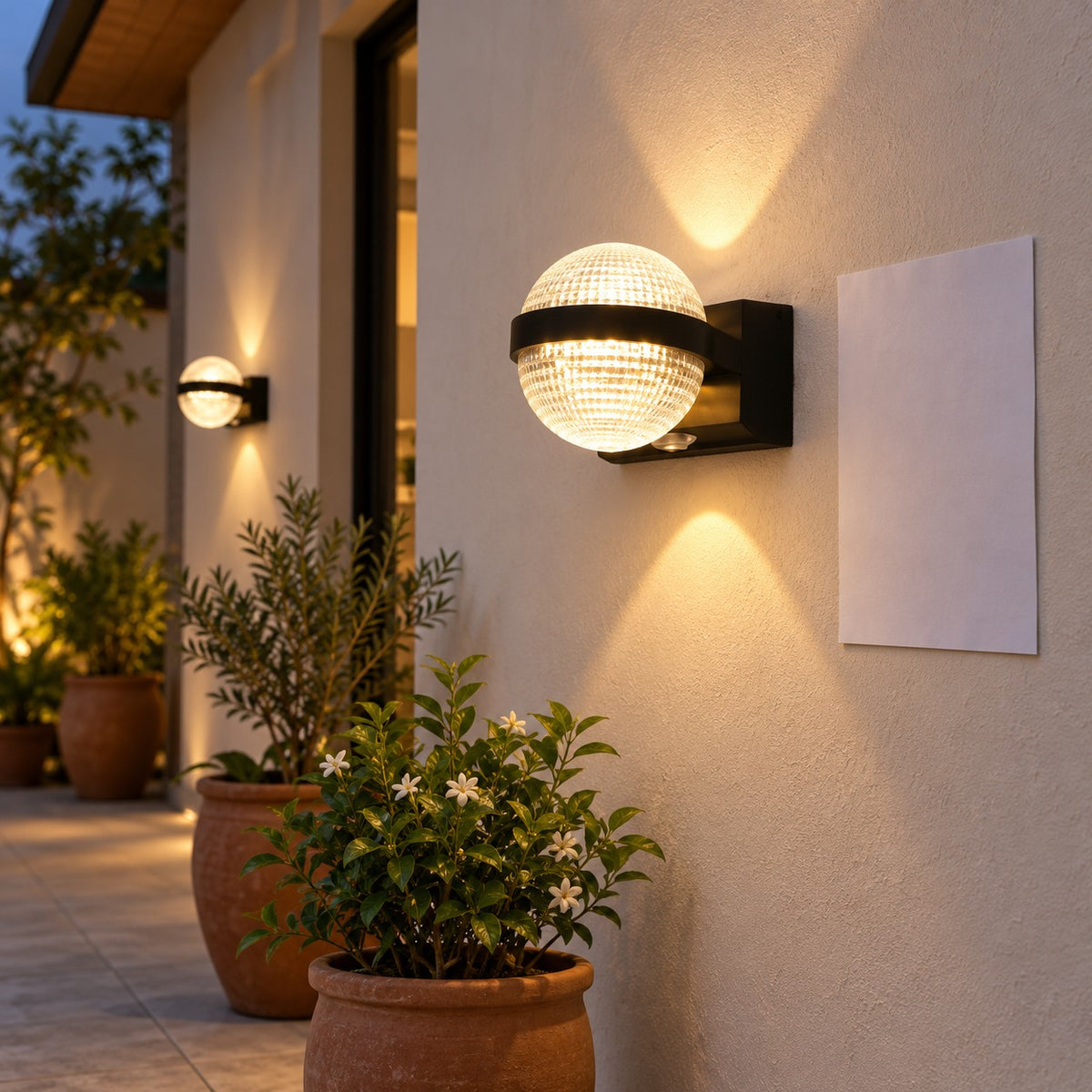 Decorative Outdoor LED Wall Lights – Range 2 - 12W Fireball Outdoor Wall Light