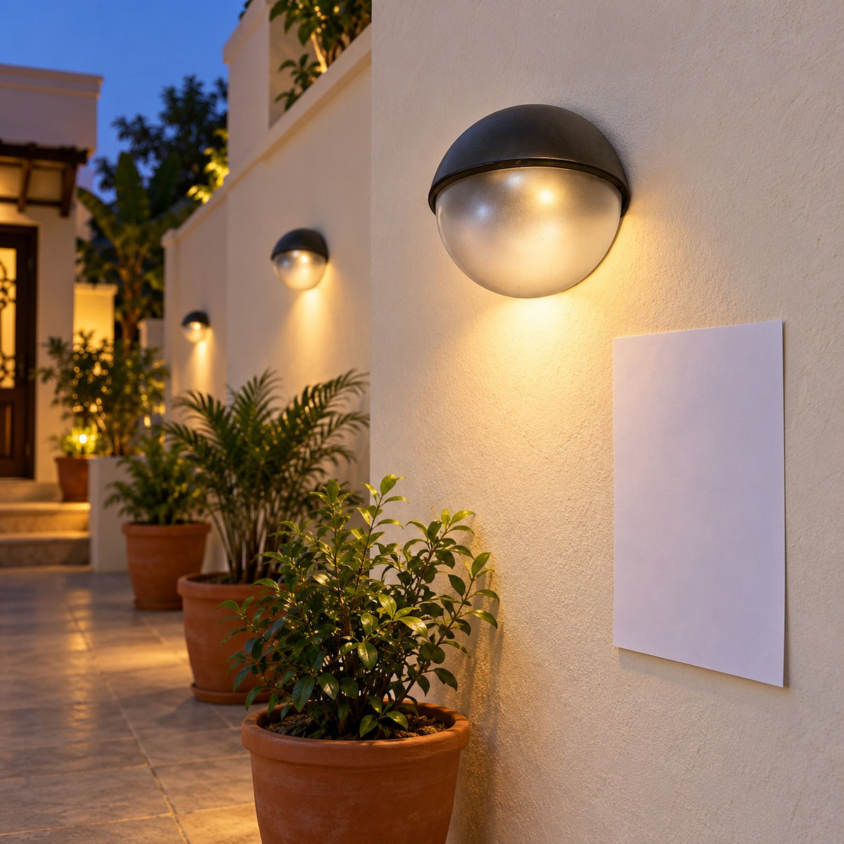 Decorative Outdoor LED Wall Lights – Range 2 - Half Doom Outdoor Wall Fixture