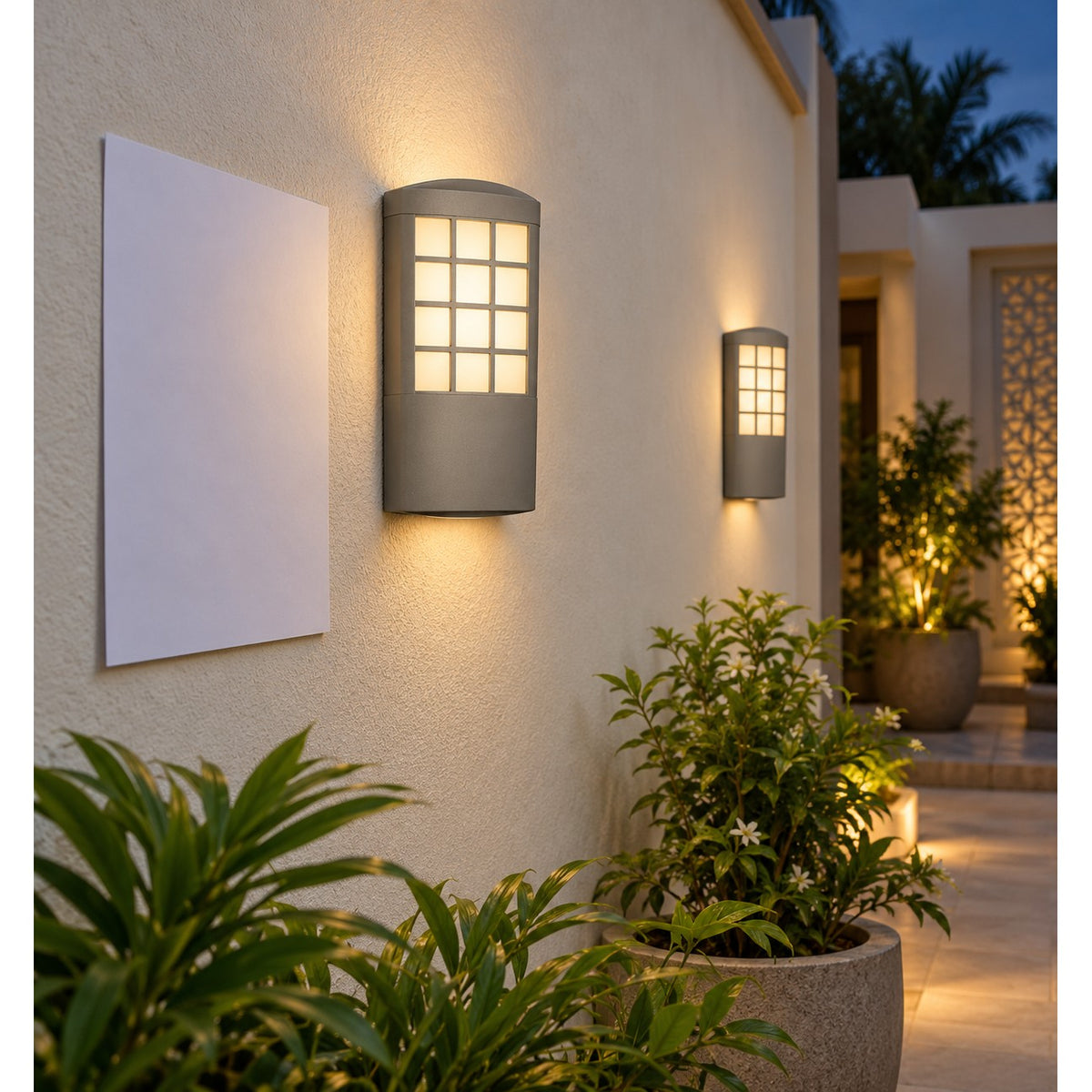 Decorative Outdoor LED Wall Lights – Range 2 - Slim Wave Wall Fixture