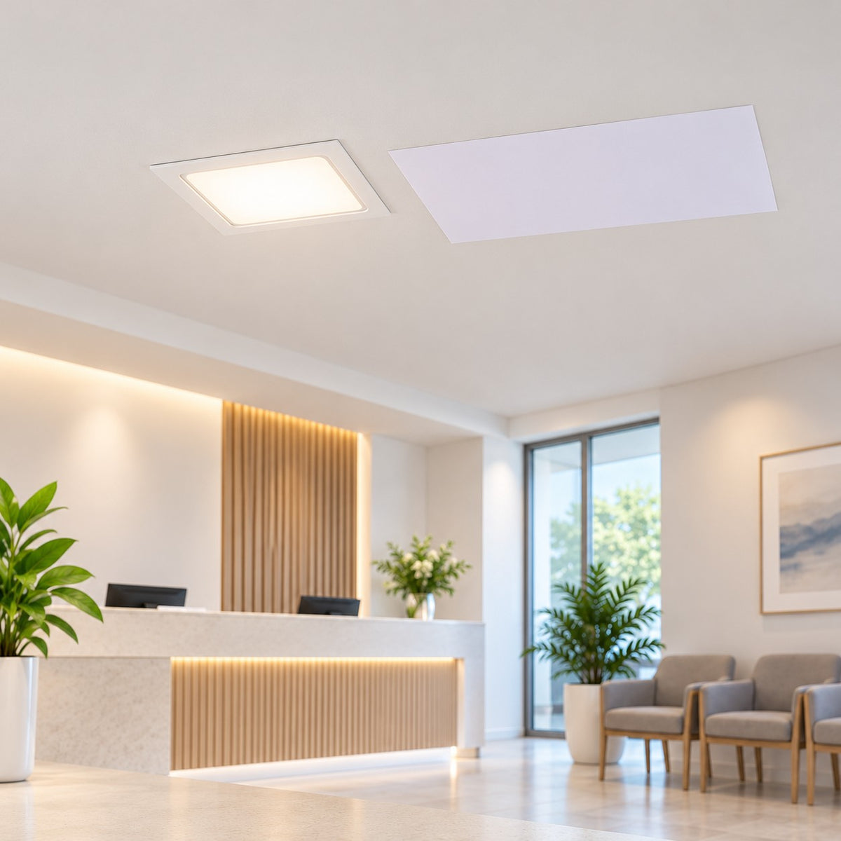 Slim And Surface LED Panel Lights – Recessed - 6W M-Class Panel Square Concealed, 12W M-Class Panel Square Concealed, 18W M-Class Panel Square Concealed, 24W M-Class Panel Square Concealed