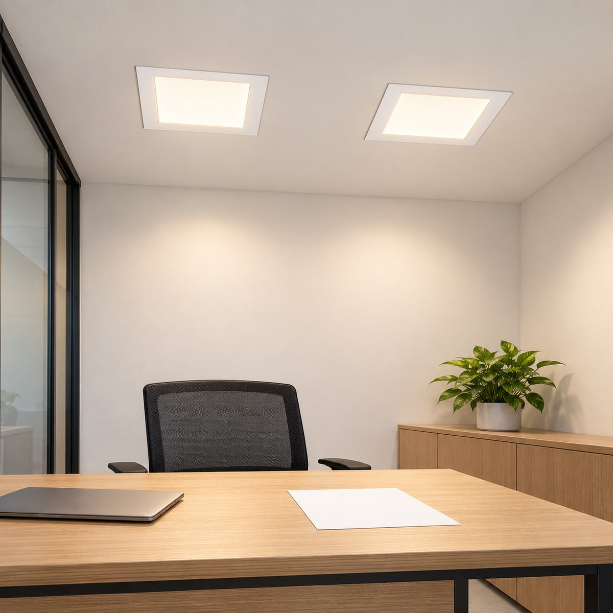 Slim And Backlit Recessed LED Panel Lights - 3W Parco Panel Square, 6W Parco Panel Square, 9W Parco Panel Square, 12W Parco Panel Square, 15W Parco Panel Square, 18W Parco Panel Square, 24W Parco Panel Square