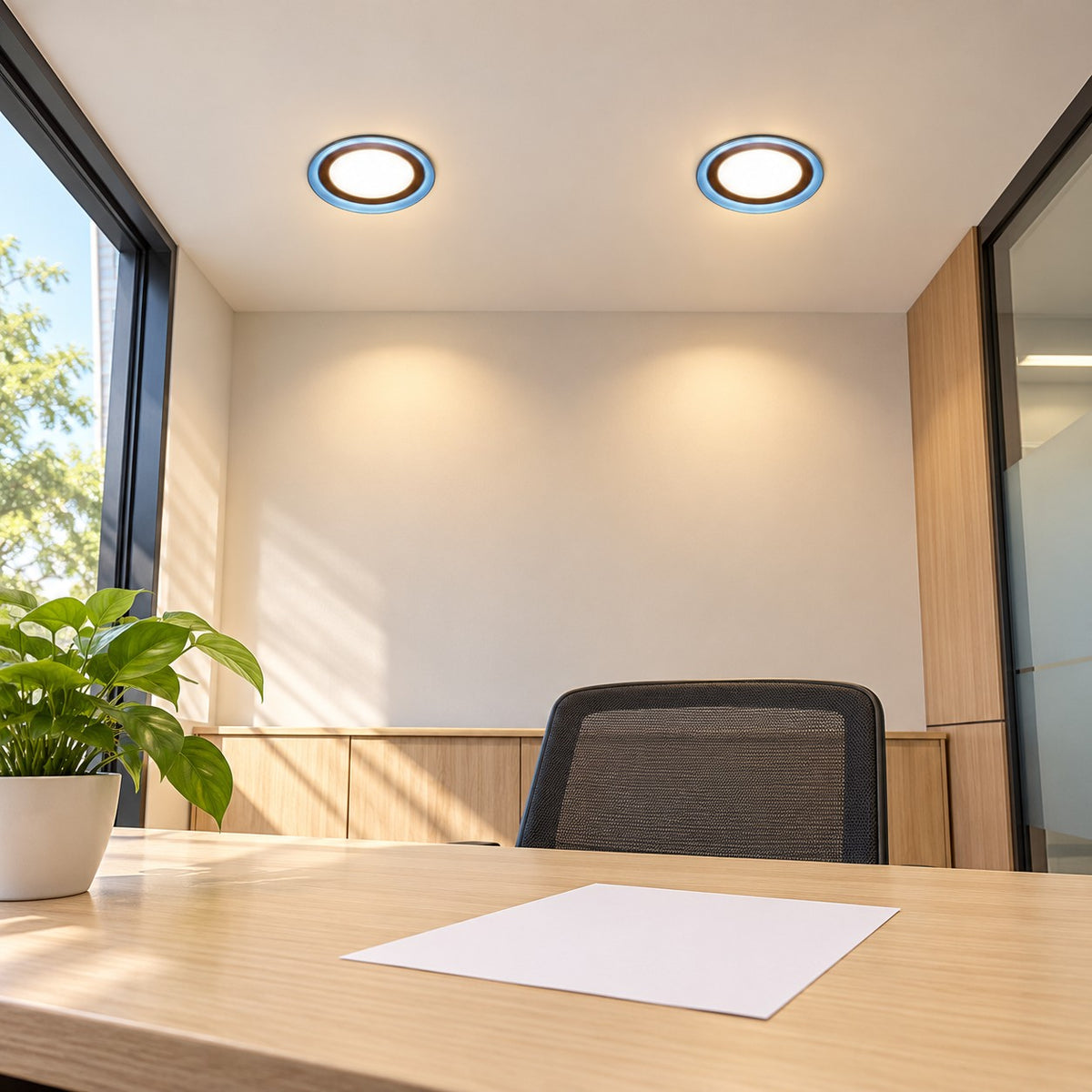 Slim And Backlit Recessed LED Panel Lights - 3+3+3W Rainbow Panel Round, 6+6+3W Rainbow Panel Round, 12+3W Rainbow Panel Round
