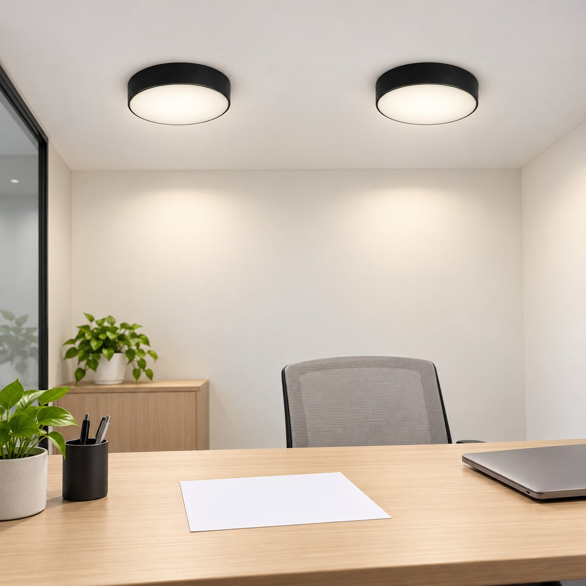 Slim And Backlit Recessed LED Panel Lights - 12W Bezel Less Panel Round