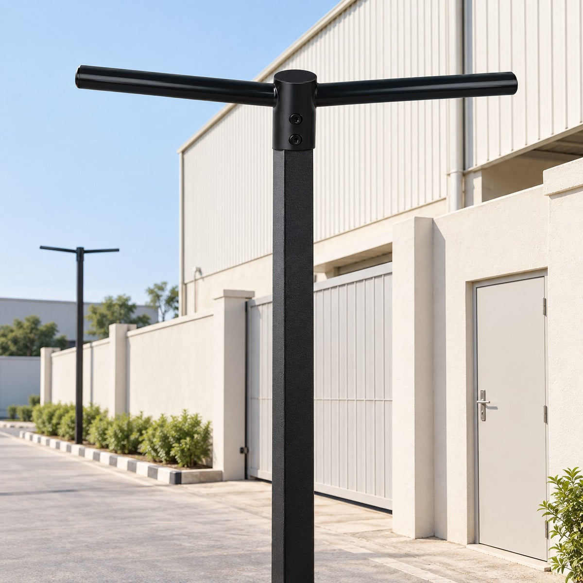 Outdoor Light Poles, Mounting Arms And Street Light Sets - Double Arm For Section Pole