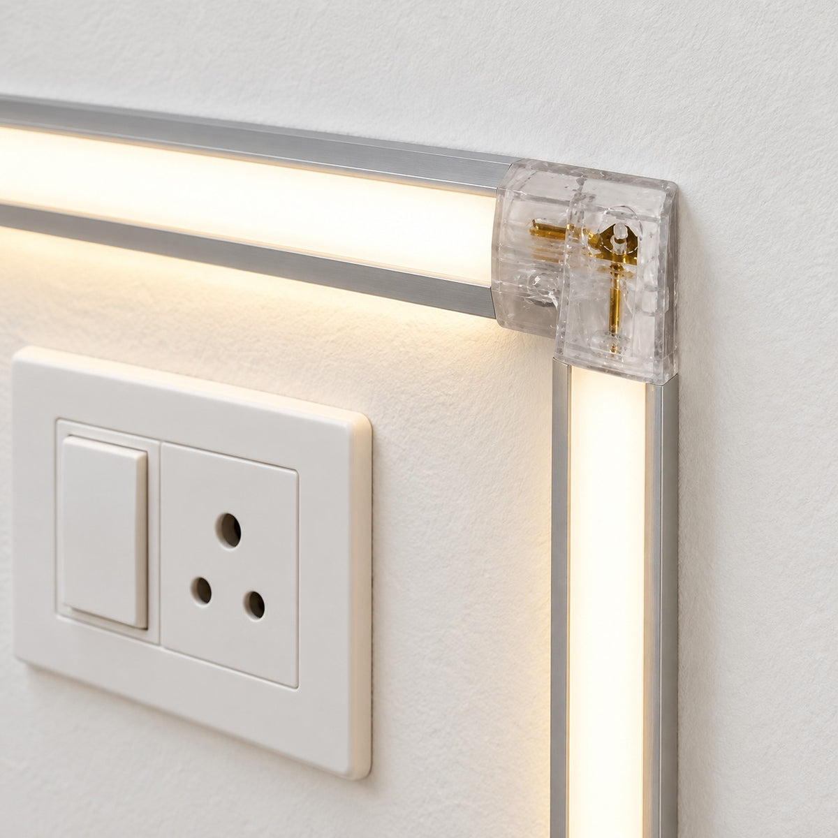 Geometric Display LED Profile Lighting System - 90 Connector For Display Profile