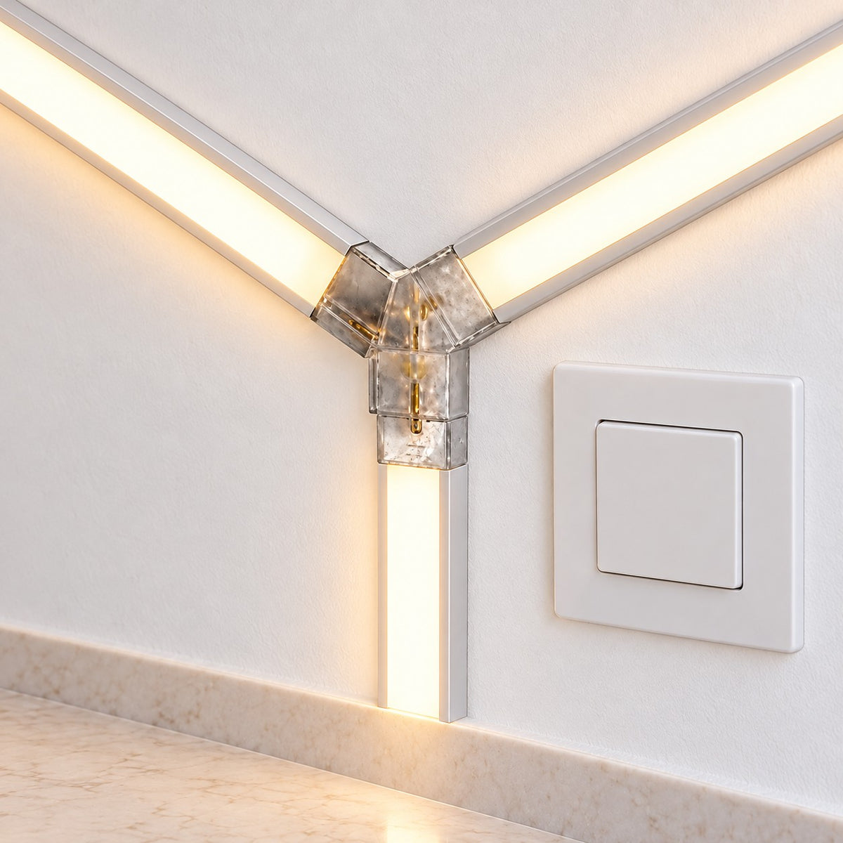 Geometric Display LED Profile Lighting System - 120 Y Connector For Display Profile