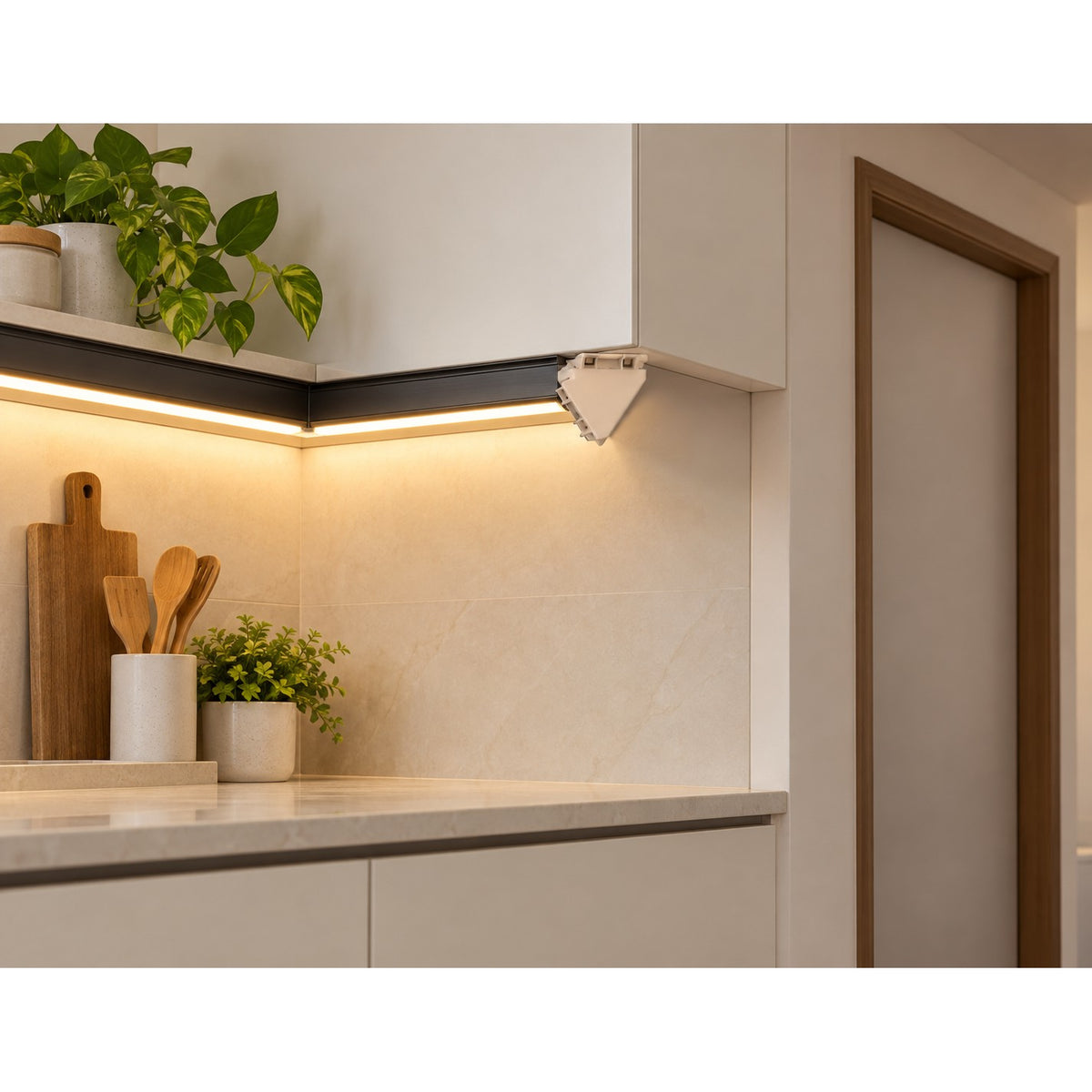 Resilient Plastic Modular LED Profile System - V Connector For Resilient Plastic