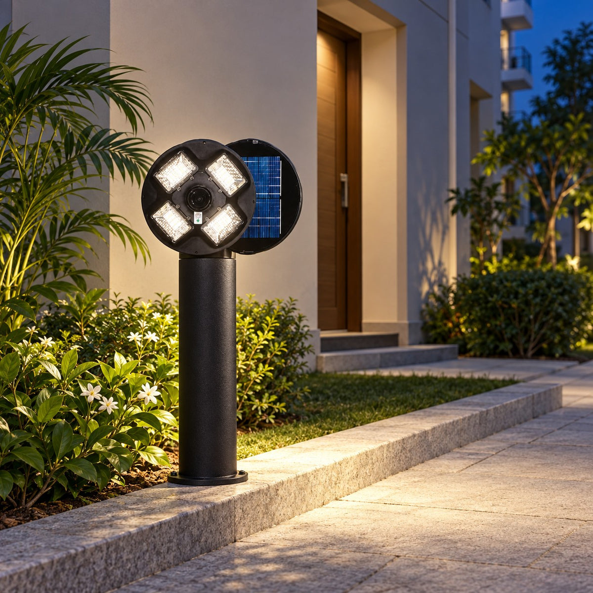 Solar LED Post Top Lights - 200W Solar Post Top