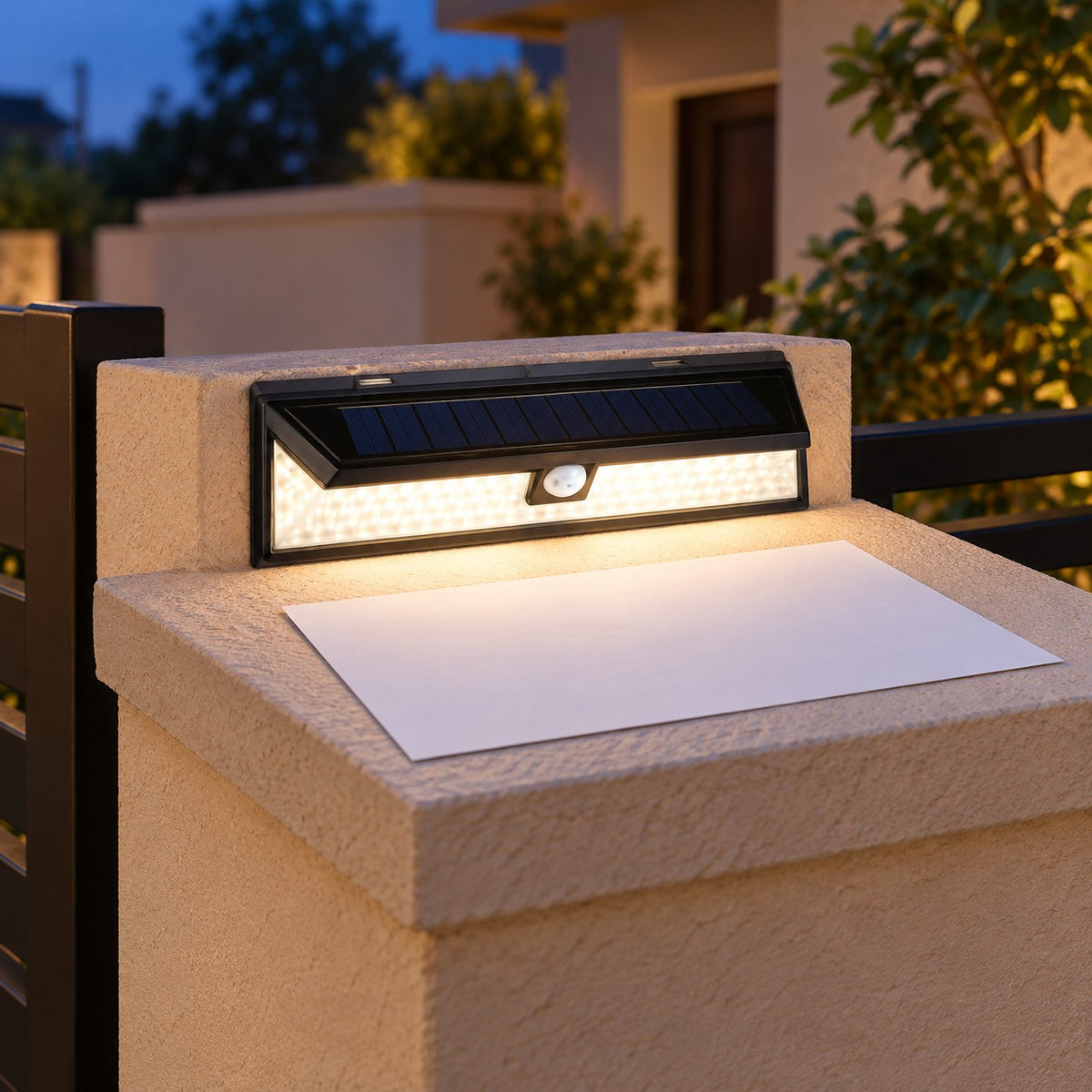 Solar LED Wall And Gate Lights - 12W Solar Wall Light With Switch