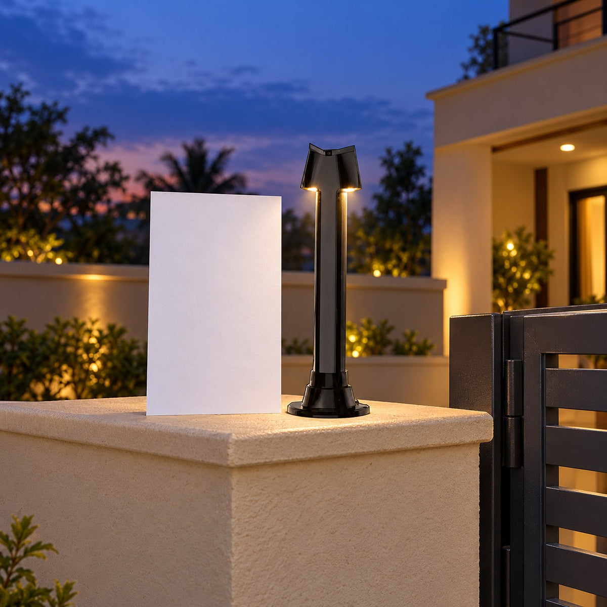 Solar LED Wall And Gate Lights - Lawn Pole For Solar Gate Light