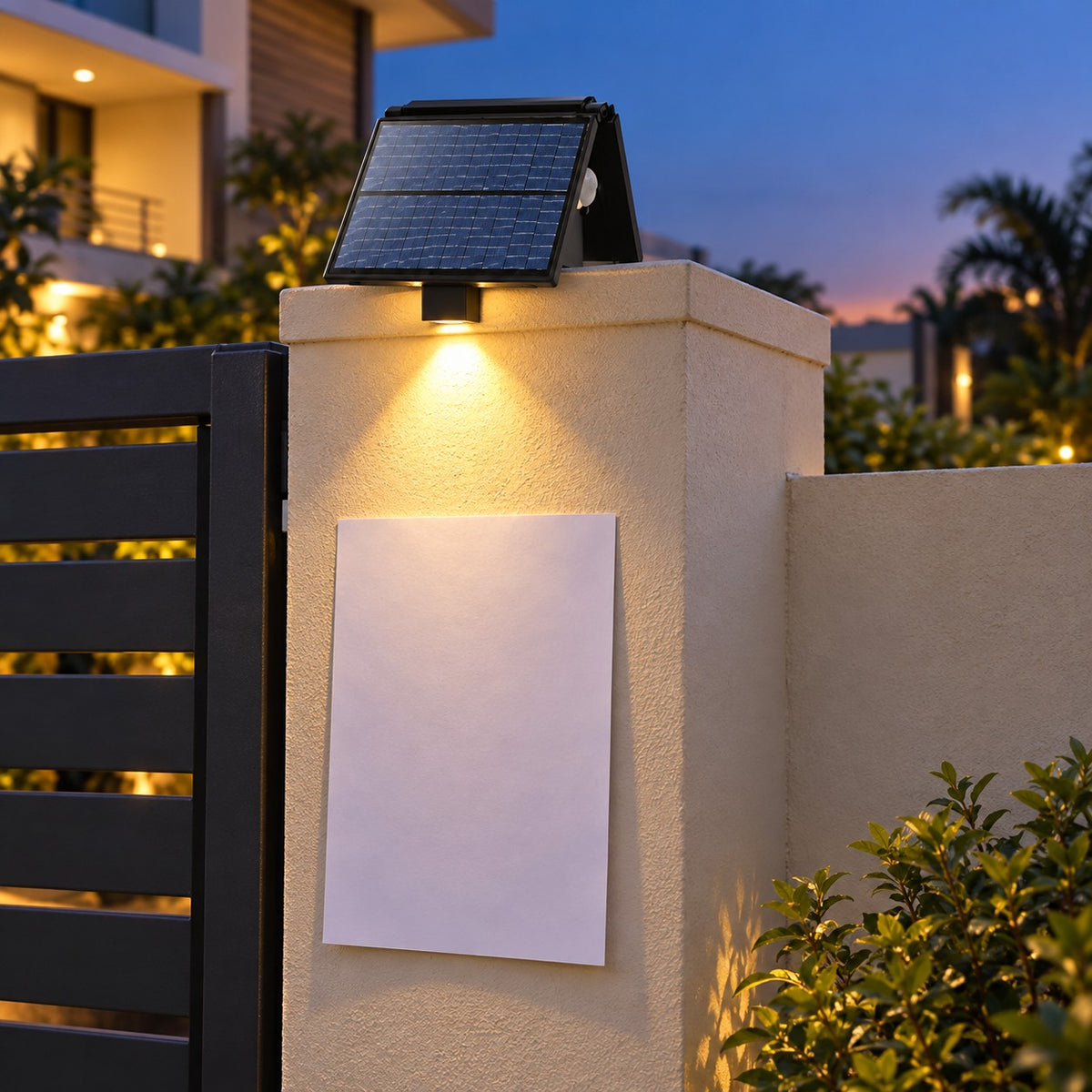 Solar LED Wall And Gate Lights - 5W Solar Flapper Wall Light