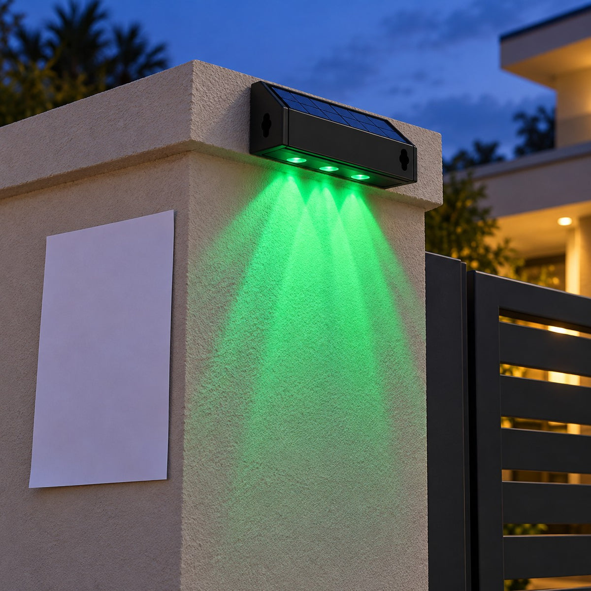 Solar LED Wall And Gate Lights - 3W Solar Streak Wall Light 12 Mode