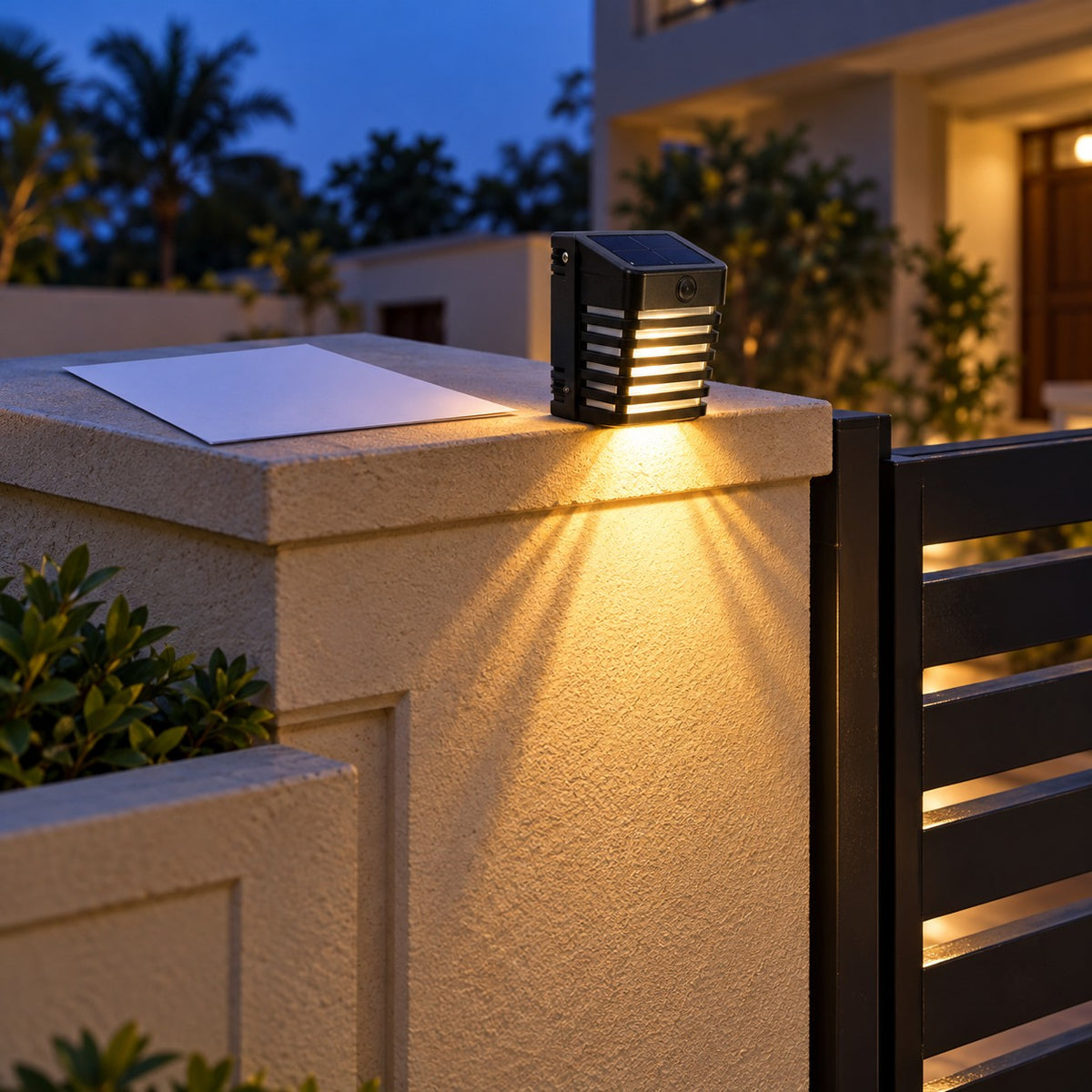 Solar LED Wall And Gate Lights - 5W Solar Brick Light Outdoor