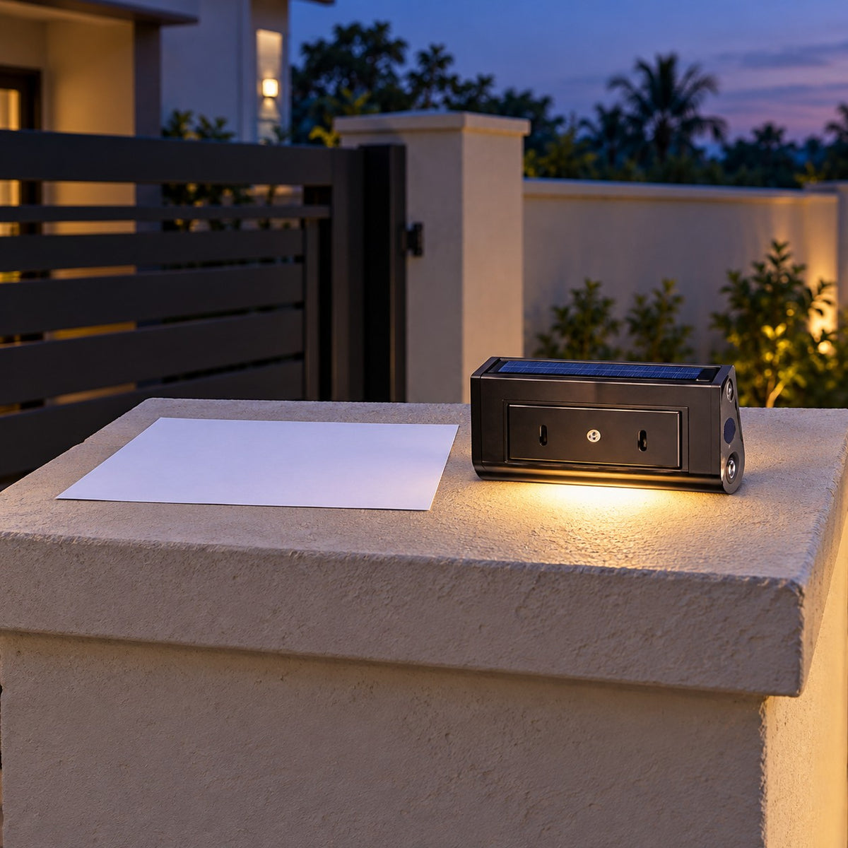 Solar LED Wall And Gate Lights - 2x2W Solar Step Light Outdoor