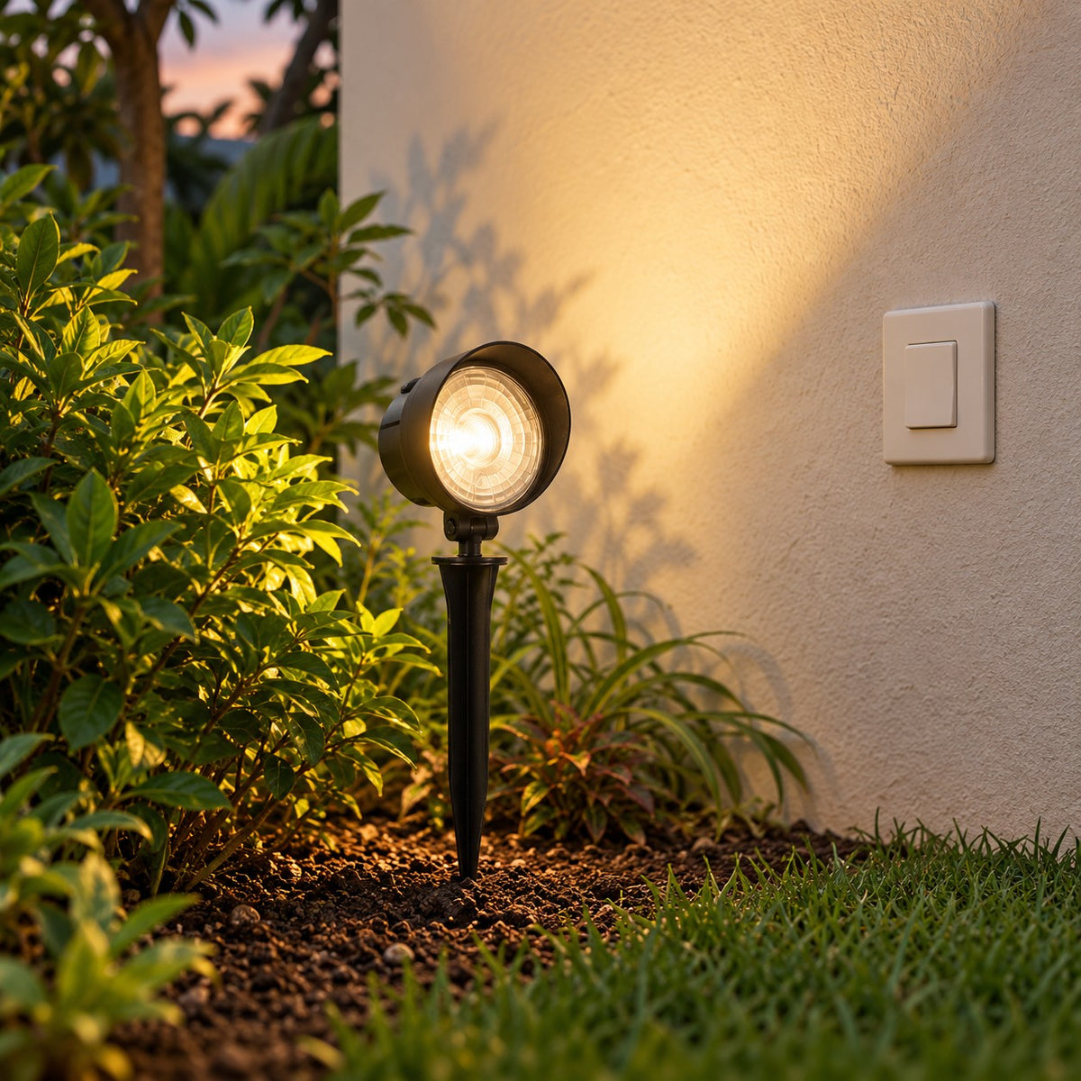 Mains And Solar Garden LED Spike Lights - 5W Raven Garden Spike