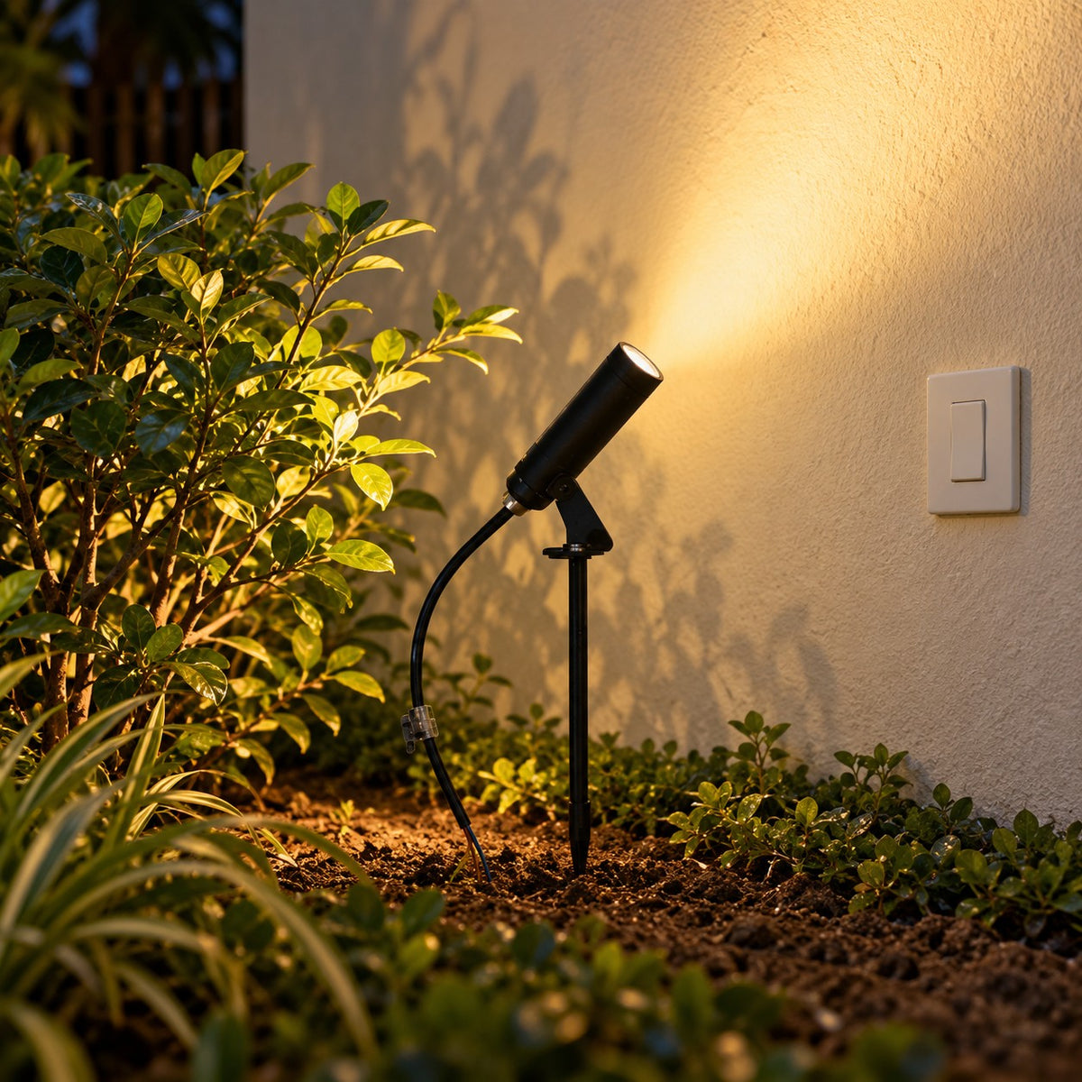 Mains And Solar Garden LED Spike Lights - 2W Micro Willow Spike