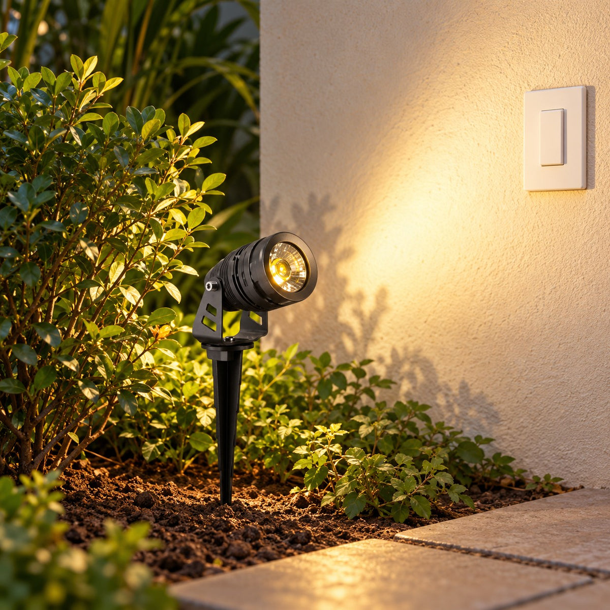 Mains And Solar Garden LED Spike Lights - 5W Alpha Spike Light