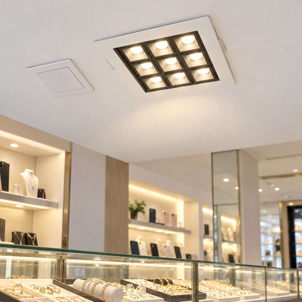 Recessed LED Spot Lights / Higher Power And Other Models - 9x1W Matrix Fixture Square Dl, 16x1W Matrix Fixture Square Dl