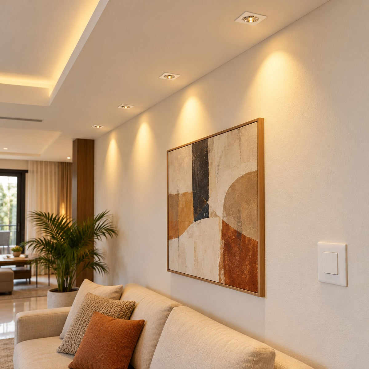 Recessed LED Spot Lights And Downlights – Up To 5W - 1W Mini Square Down Lighter, 1W Finish Square Lamp