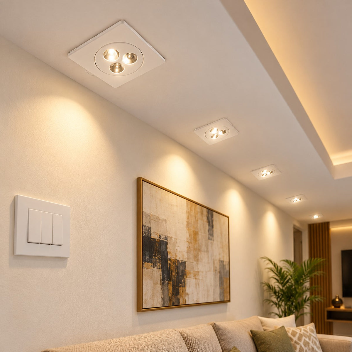 Recessed LED Spot Lights And Downlights – Up To 5W - 3W Square Down Lighter