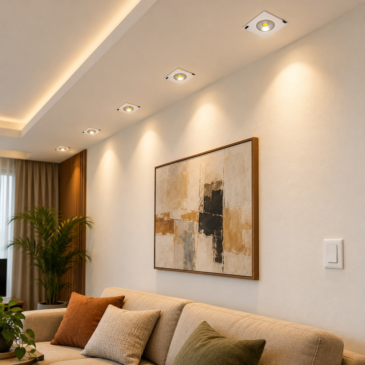 Recessed LED Spot Lights And Downlights – Up To 5W - 5W Square Bubble Downlighter