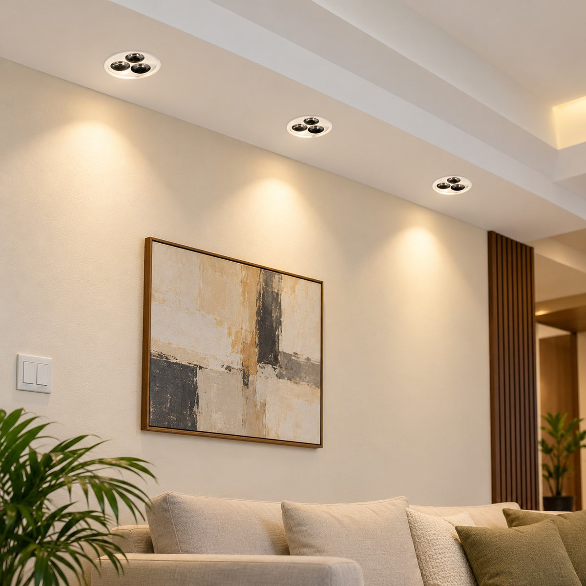 Recessed LED Spot Lights And Downlights – Up To 5W - 3x1W Surface Square Fixture