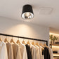 LED Surface Spot Lights - 12W Round With Surface / Silver + Black