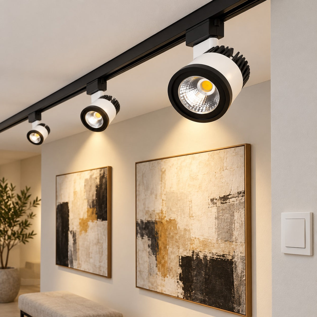 Adjustable LED Track Lights, Rails / Additional Designs - 50W Cree COB Track
