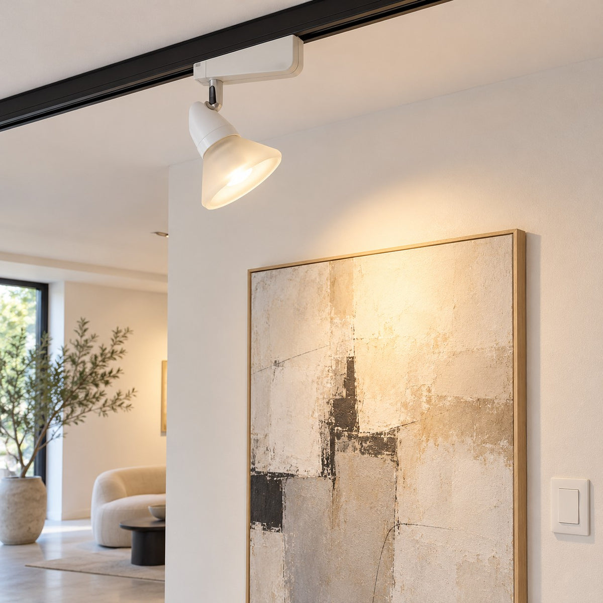 Adjustable LED Track Lights, Rails / Additional Designs - Track Light - B Glass Avbl Frosted