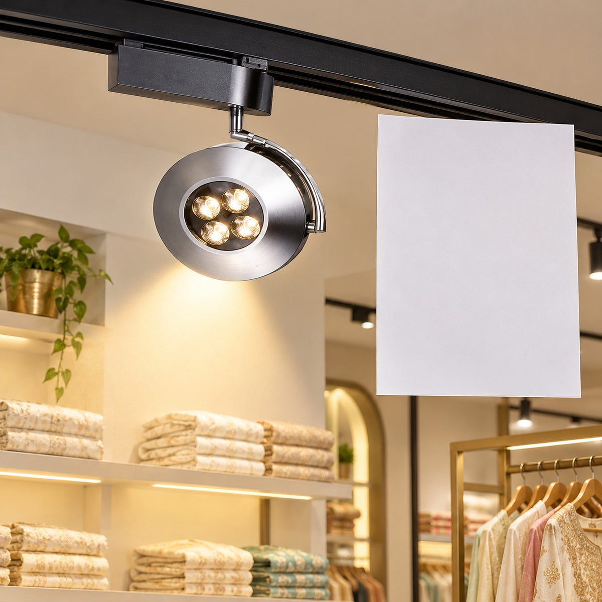 Adjustable LED Track Lights, Rails And Connectors - 4x1W Track