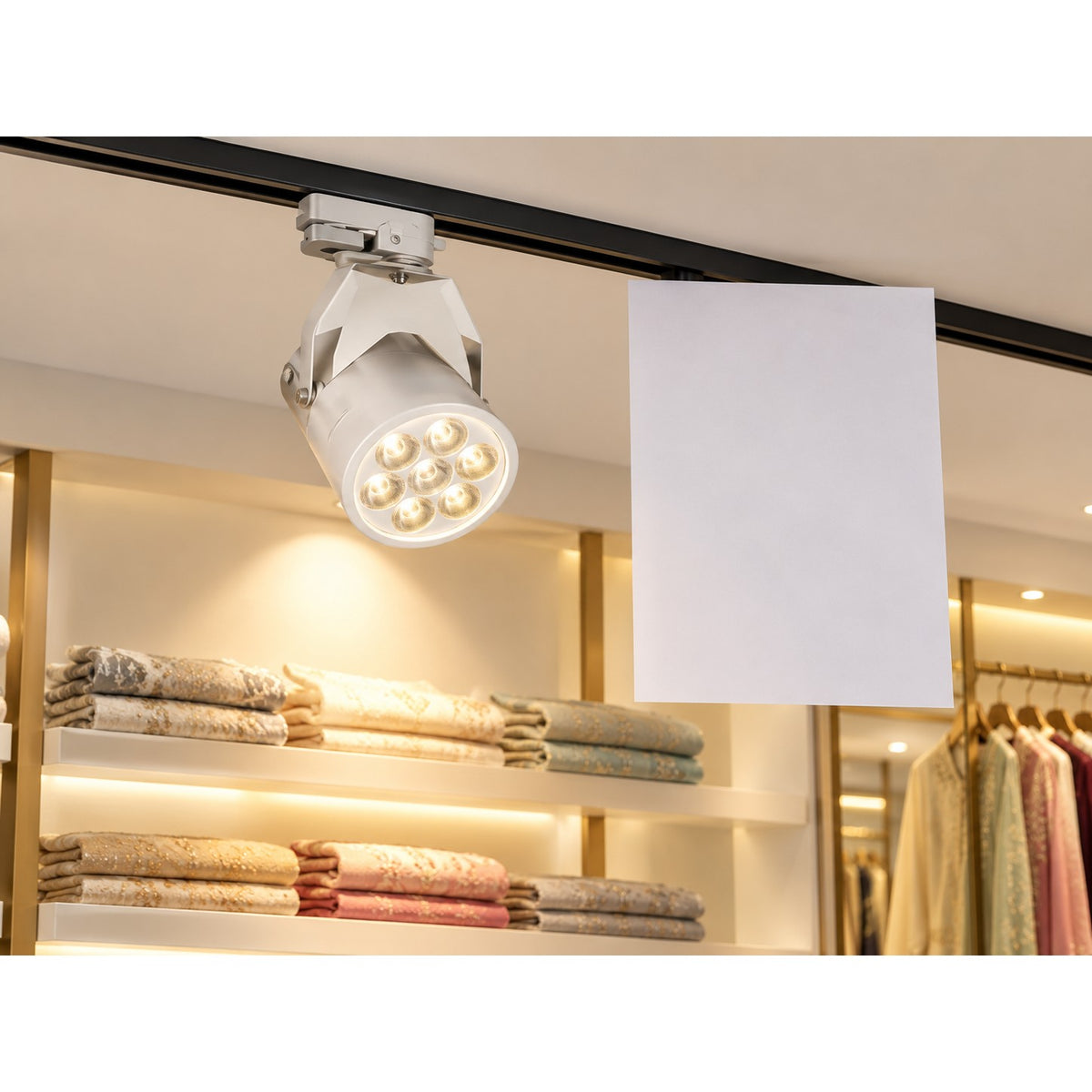 Adjustable LED Track Lights, Rails And Connectors - 7x1W Track