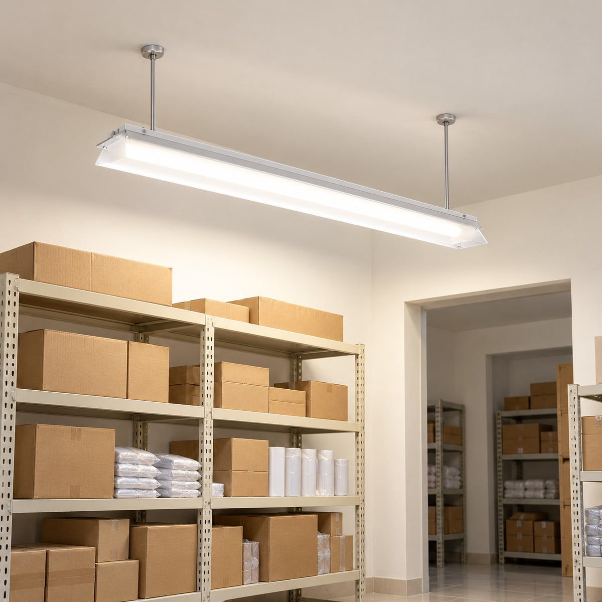 Indoor And Waterproof LED Tubes And Battens - 64W With Reflector Industrial Fixture