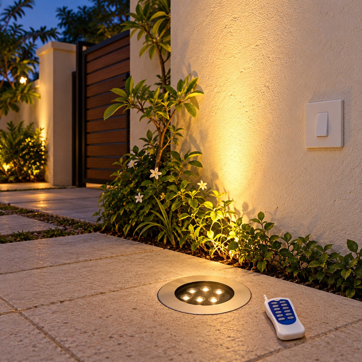 LED Underground And Ground Burial Lights - 15W COB Underground Fixture With Remote