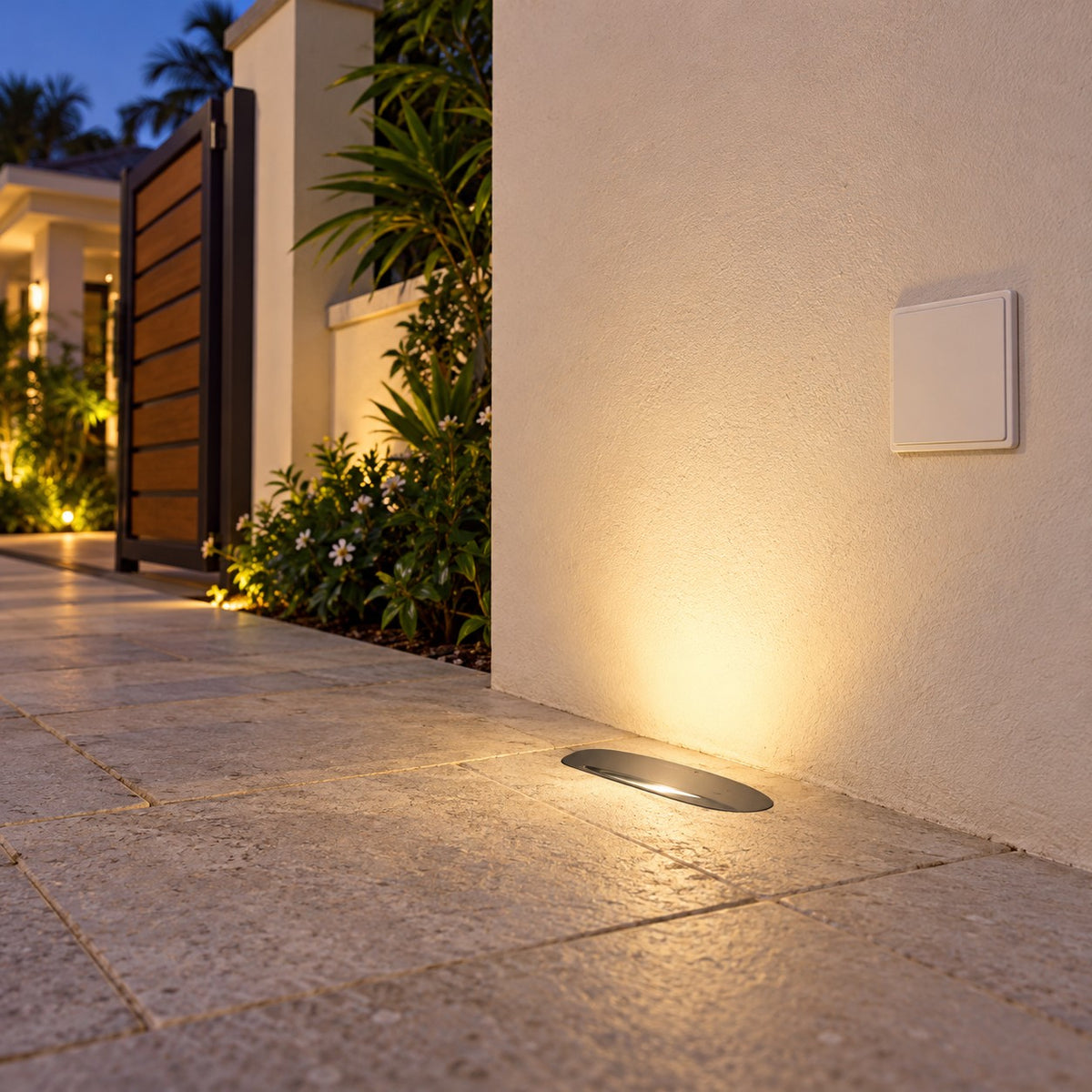 LED Underground And Ground Burial Lights - 1W Disc Line Wall Fixture