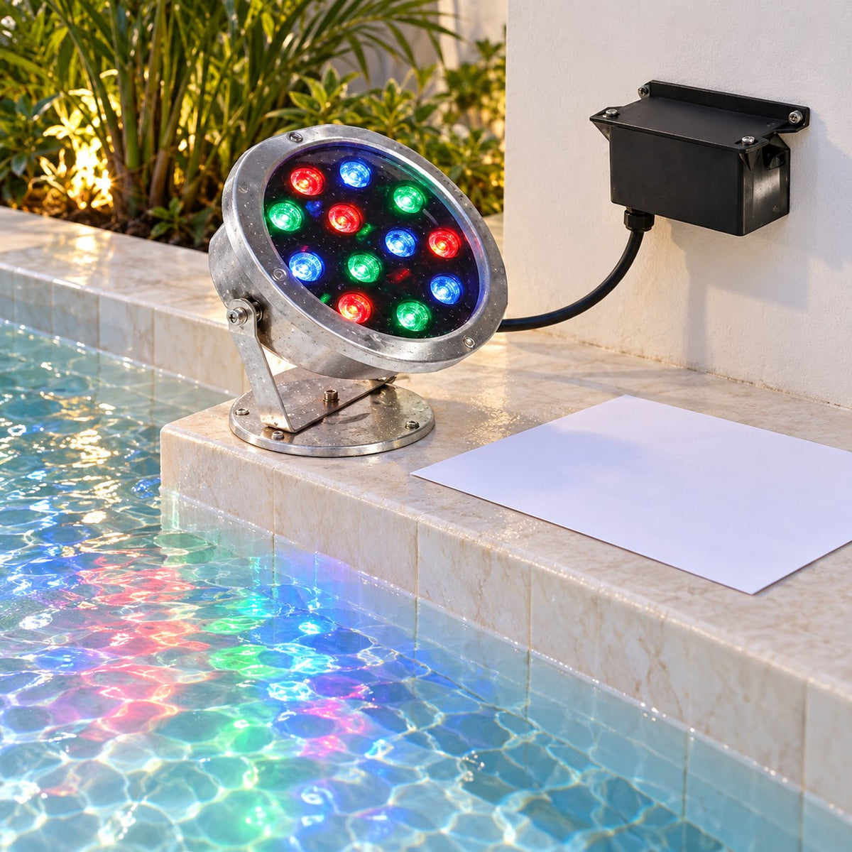 Underwater LED Drivers And Controllers - 12W IP68 Fountain Light With Water Proof