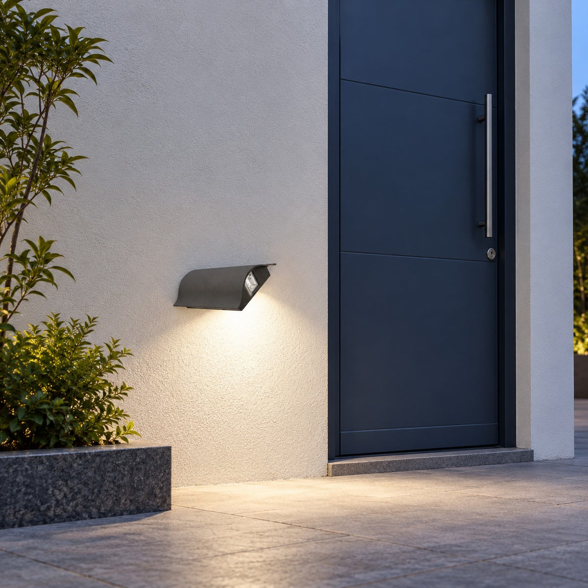 Outdoor LED Wallwasher And Beam Lights - 2x3W Curvix Wall Light Wide Beam