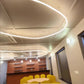 Continuous silicon profile ceiling lighting in the banquet hall at Park Oasis