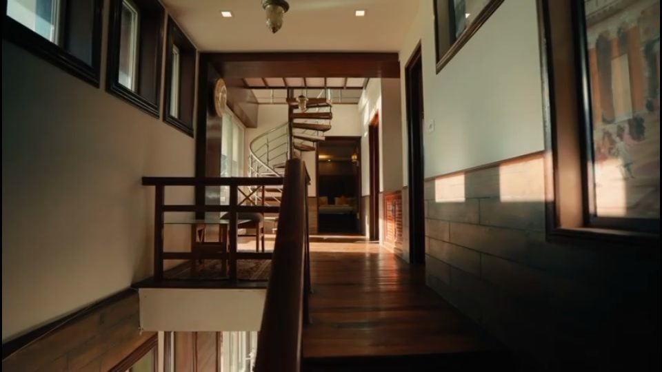 Interior corridor and staircase lighting at The Golden Meadows Resort