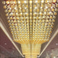 Custom wave-form crystal chandelier in the Grandeur Ball Room at Park Oasis, Jaipur