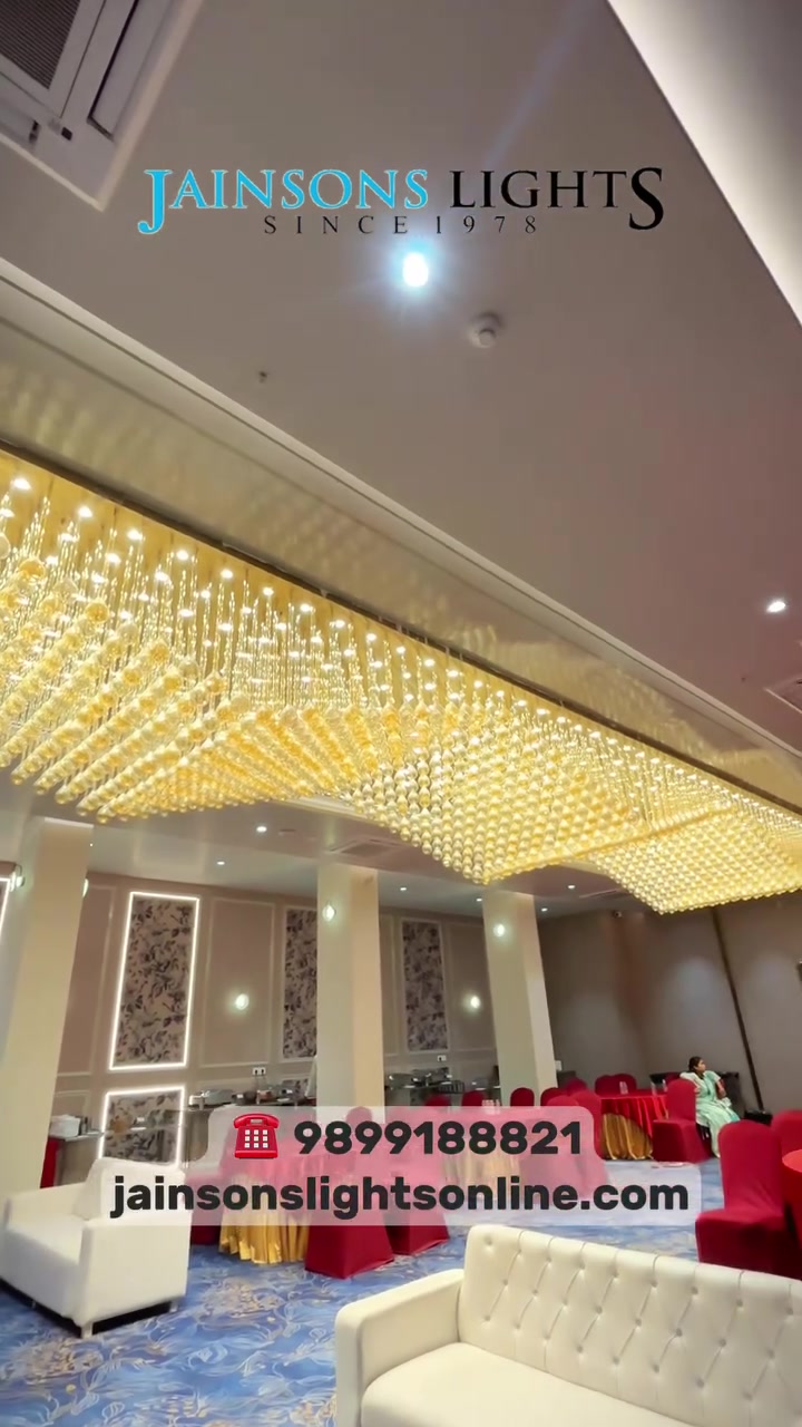 Dining area lighting at Park Oasis, Jaipur