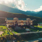 Aerial daytime view of The Golden Meadows Resort, Sonamarg, in the mountains