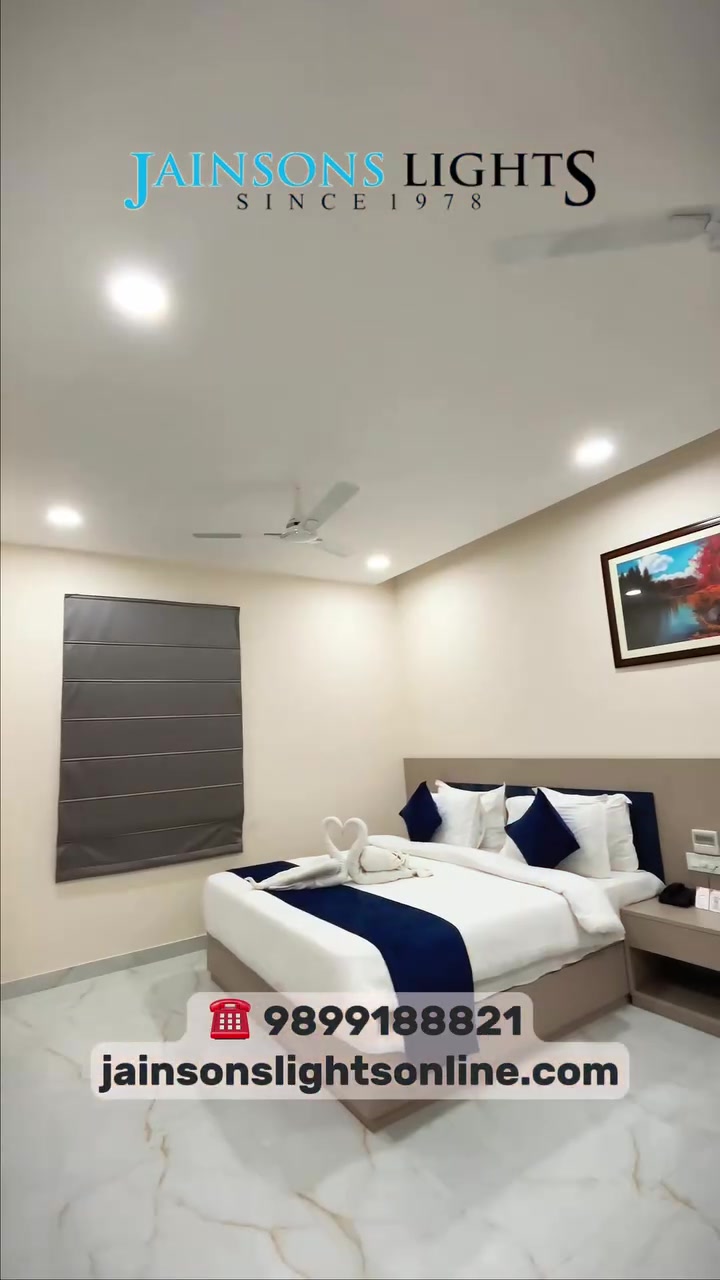 Guest room backlit headboard feature lighting at Park Oasis, Jaipur