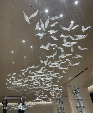 Drifting Leaf Cluster Chandelier – A Statement Piece for Grand Atrium Lobbies