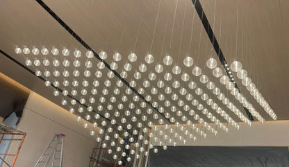 Cascading Crystal Sphere Chandelier – A Statement Piece for Grand Atrium Ceilings