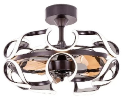 JS-LXR Modern BLDC 26" Ceiling Chandelier Fans SLR0010-Matt Black