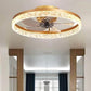 JS-LXR Modern AC 20" Ceiling Designer Fans with Light SLR0017-Crystal Gold