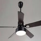 JS-LXR Modern BLDC 52” Ceiling Designer Fans with Light SLR0024 Matt Black-Matt Black motor & Matt black Blades