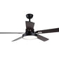 JS-LXR Modern BLDC 52” Ceiling Designer Fans with Light SLR0024 Matt Black-Matt Black motor & Matt black Blades