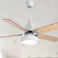 JS-LXR Modern BLDC 52” Ceiling Designer Fans with Light SLR0025-White motor & Maple Blades