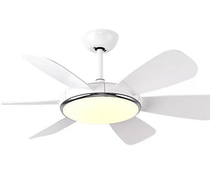 JS-LXR Modern BLDC 52” Ceiling Designer Fans with Light SLR0026-Full White